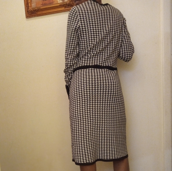 Heidi Weisel’s MIXT Houndstooth Sweater Dress L - Picture 9 of 16